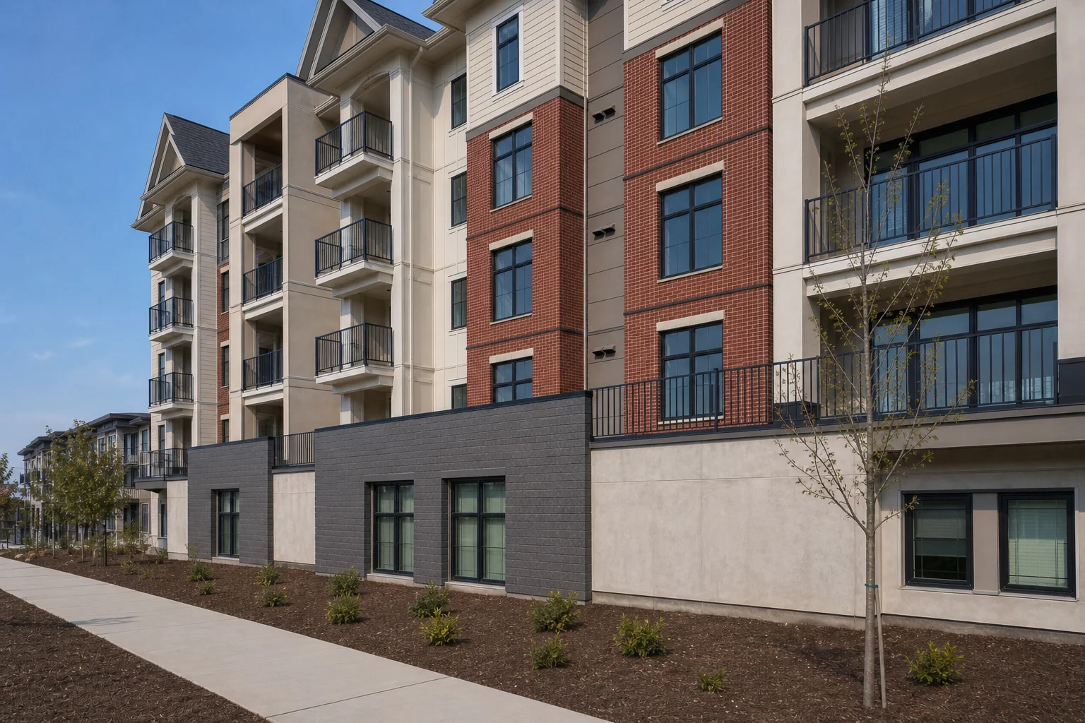 Completed walkway along Cascade Court